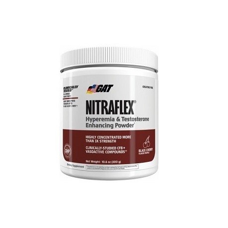 GAT NITRAFLEX 300 GRAMOS INCREMENTAR TESTOSTERONA Y MÚSCULOS