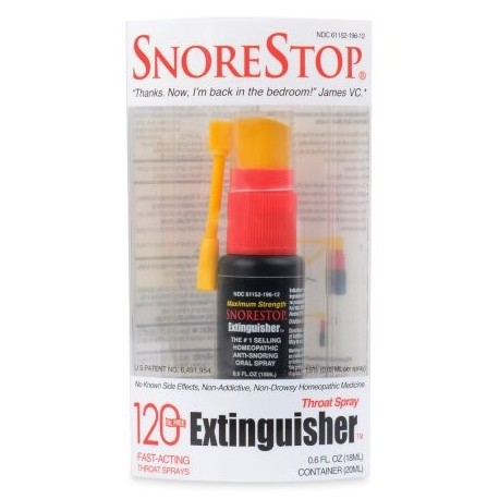 Snore Stop Extintor de 120 aplicaciones en aerosol spray Snore Stop 0,6 oz