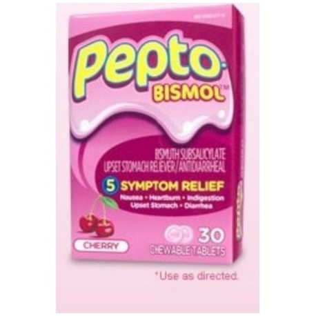 Antidiarreicos Pepto-Bismol 262 mg Fuerza Tableta masticable 48 por Caja