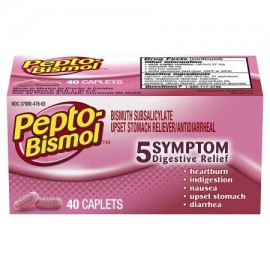 Bismol 5 Síntoma digestivo Alivio de Medicina malestar estomacal y diarrea Alivio 40 Capsulas (Pack de 3) buque de EE.UU. marca