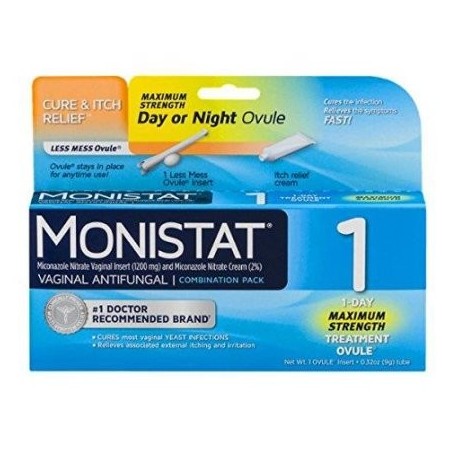  1 Día vaginales antihongos o de la noche 1-Día Tratamiento Combinación Paquete