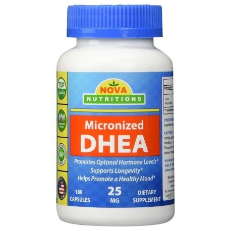  micronizado DHEA 25 mg 180 Cápsulas - Compatible con los niveles de hormonas balanceadas para los hombres y de las mujeres