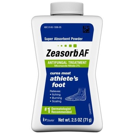  Pie de Atleta tratamiento antifúngico en polvo Nitrato de miconazol al 2% 25 oz