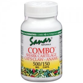 Sanar Naturals Uña - Anamu cápsulas de suplementos dietéticos Combo cartílago de tiburón - de gato 500 mg 150 recuento