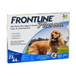 Frontline Plus control de pulgas y garrapatas de 23 a 44 libra de perro 3 dosis