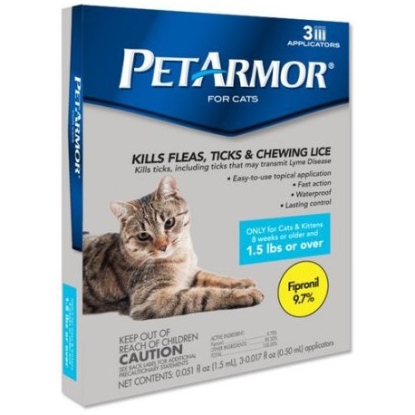 PetArmor 1.5 libras o más de Aplicadores para gatos 0017 onzas fluidas 3 recuento