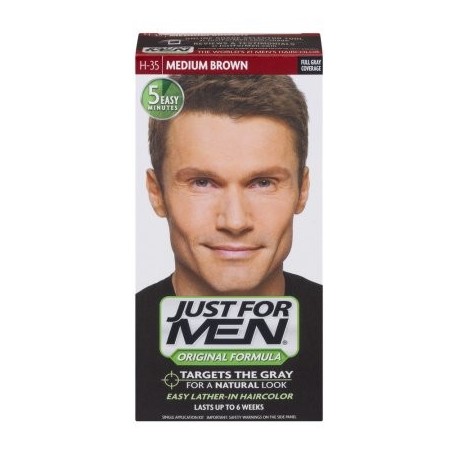 Just For Men fórmula original Fácil Lather-In Color de pelo H-35 Medium Brown 10 KIT DE