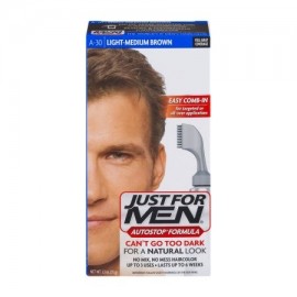 Just For Men Autostop Fórmula Fácil Peine-In Color de pelo A-30-Light Medium Brown 1.2 OZ