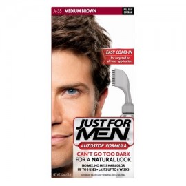 Just For Men AutoStop Fórmula Fácil Peine-A35 en Color de pelo marrón medio 1.2 OZ