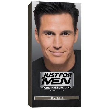 Champú-Just For Men En Negro Color de cabello real 1 Aplicación paquete de 2