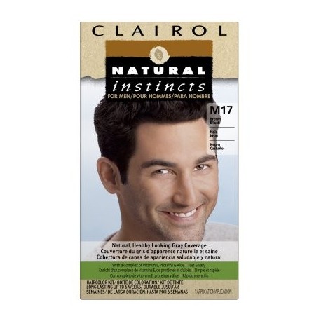 Clairol Natural Instincts color de cabello para hombres M17 Marrón Negro 1 kit
