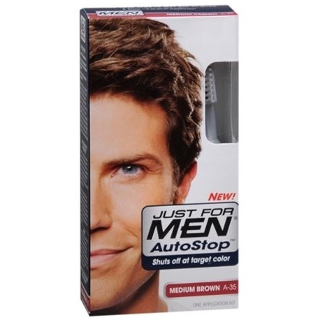 Just For Men AutoStop Color de pelo marrón medio A-35 1 Cada (Pack de 4)