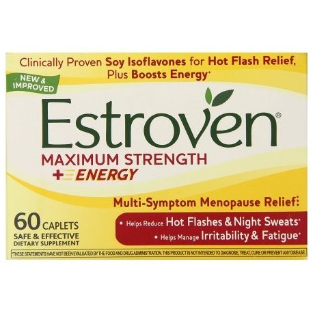 Maximum Strength - Energía - Uno por día Formula - 60 cápsulas tabletas 245g Noche Menopausia Cohosh Negro Count Fórmula pre