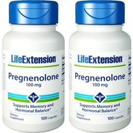 Life Extension Pregnenolone 100 mg 100 Cápsulas 2 Botellas