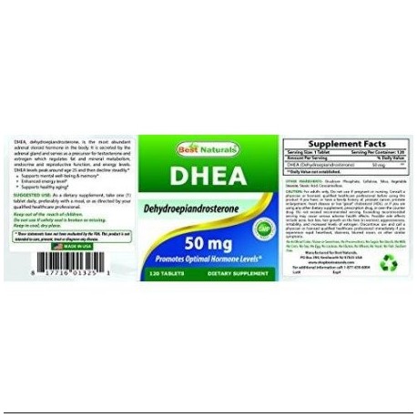 Best Naturals DHEA 50 mg 120 Tablets