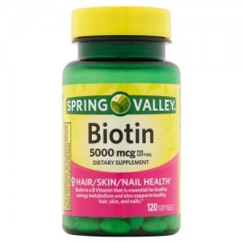 Spring Valley Biotina Softgels 5000mcg 120 ct