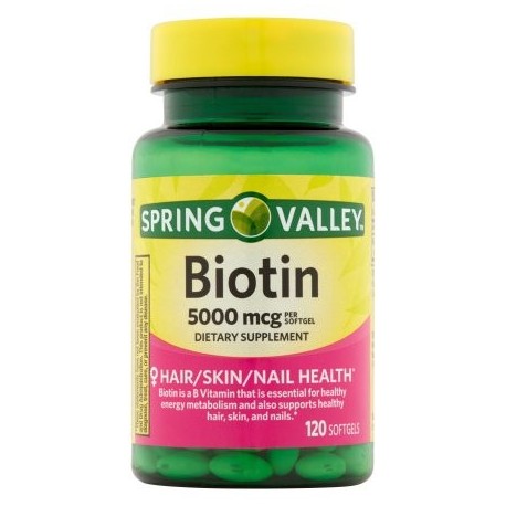 Spring Valley Biotina Softgels 5000mcg 120 ct