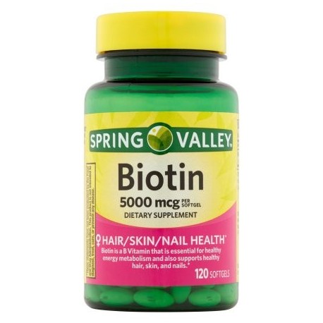 Spring Valley Biotina Softgels 5000mcg 120 ct