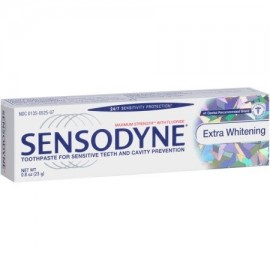 Sensodyne Extra White Pasta de Dientes Fluor para dientes sensibles tamaño del viaje 08 oz