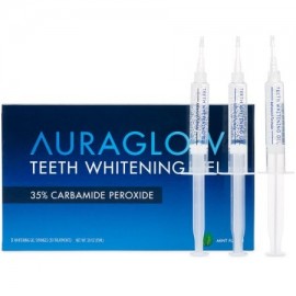 AuraGlow Blanqueamiento de dientes de gel 35% de peróxido de carbamida jeringas 3x5ml