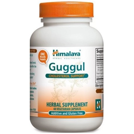 Hierbas Himalaya Guggul Orgánica de colesterol y tiroides textuales 720 mg 60 Ct
