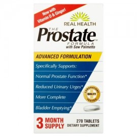 Real Health tabletas de suplementos dietéticos Fórmula Laboratorios la próstata con Saw Palmetto 270 ct