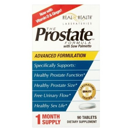 Real Health Fórmula Laboratorios La próstata tabletas de suplementos dietéticos con Saw Palmetto 90ct