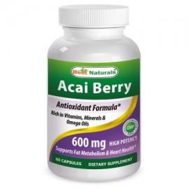 Best Naturals Acai Berry 600 mg 60 Cápsulas