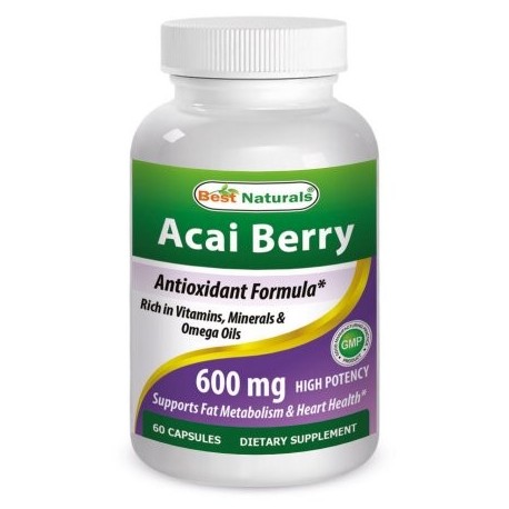 Best Naturals Acai Berry 600 mg 60 Cápsulas