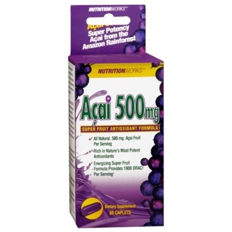 Nutritionworks Acai 500 mg Caplets 60 Caplets