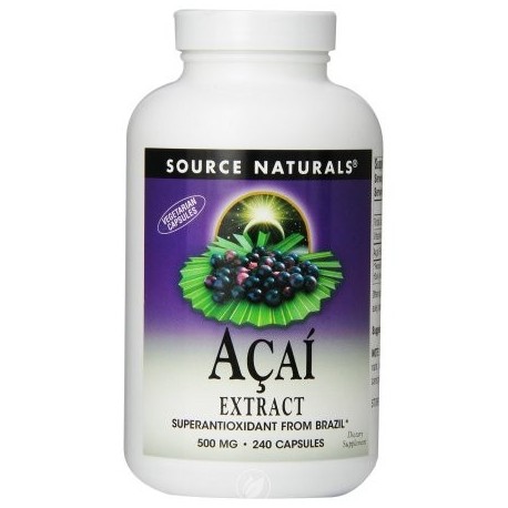 Fuente Naturals Acai Extract 500 mg cápsulas vegetarianas - 240 Ea