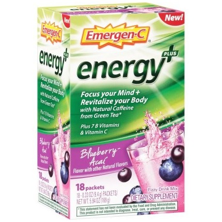 Emergen-C Energía - Blueberry-Acai Suplementos Dietéticos 033 oz la cuenta 18