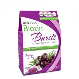 Biotina Explosiones masticable Acai Berry de alta potencia 30 blandas masticables