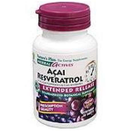 Herbal Actives Extended Release Acai Resveratrol Nature's Plus 30 VegTab