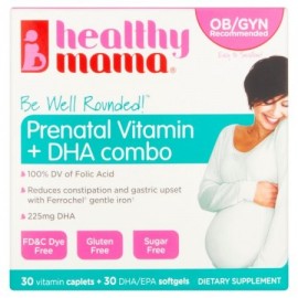 HEALTHY MAMA Estar bien redondeado- La vitamina prenatal - DHA Combo 60 conteo