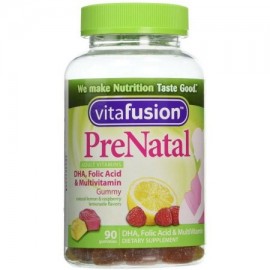 Vitafusion Pre Natal Gummy vitaminas suplemento dietético limón y frambuesa limonada Sabores 90 cada uno (paquete de 3)