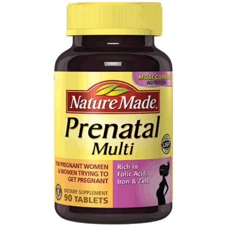 Paquete de 2 - Nature Made suplemento prenatal Multi dietética 90 tabletas ea