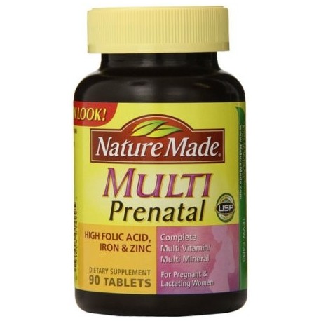 Nature Made Multi prenatal Vitamina comprimidos 90 ea (paquete de 4)