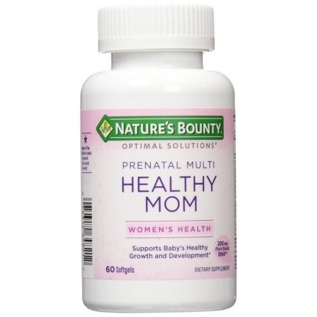 Nature's Bounty óptimos Soluciones Healthy Mom prenatal de multivitaminas Cápsulas 60 ea