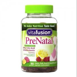 Vitafusion Pre Natal Gummy vitaminas suplemento dietético limón y frambuesa limonada Sabores 90 cada uno (paquete de 2)