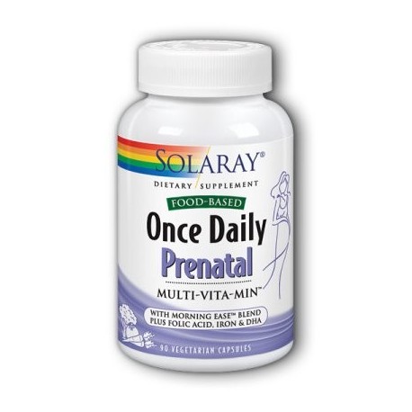 Solaray una vez al día prenatales Multi-Vita-Min cápsulas vegetales 90 Ct