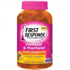 FIRST RESPONSE PreNatal y posnatal metabolismo energético textuales naranja punzón 90 ea (Pack de 3)