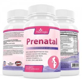 Natrogix 180 Tabletas prenatal a diario Multivitaminas Suplemento - vitaminas prenatales Fórmula Soporta los nutrientes esencia