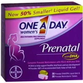 One-A-Day tabletas prenatales geles líquidos de las mujeres y 60 cada uno (Pack de 2)