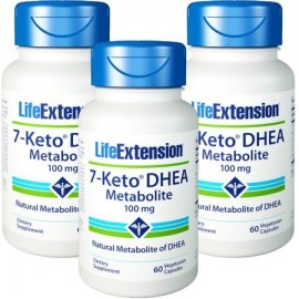 Life Extension 7-ceto DHEA metabolitos 100 mg 60 cápsulas vegetarianas 3 Botellas