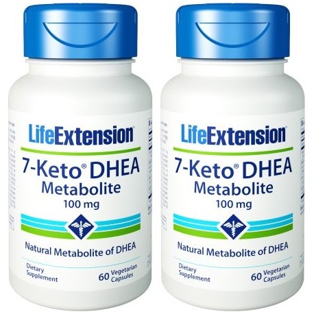 Life Extension 7-ceto DHEA metabolitos 100 mg 60 cápsulas vegetarianas 2 Botellas