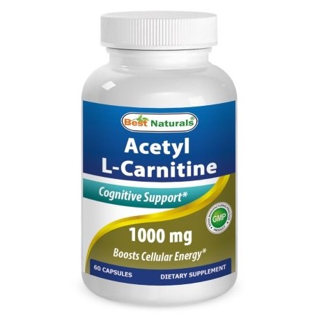 Best Naturals acetil L-carnitina 1000 mg 60 Cápsulas