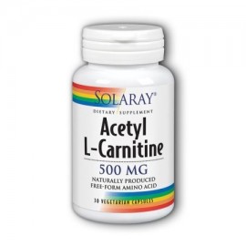 Solaray acetil L-carnitina 500 mg - 30 cápsulas vegetales