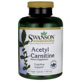 Swanson acetil L-carnitina 500 mg 240 Caps Veg