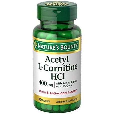3 Pack Nature's Bounty Acetil L Carnitina-HCl 400 mg 30 cápsulas cada uno
